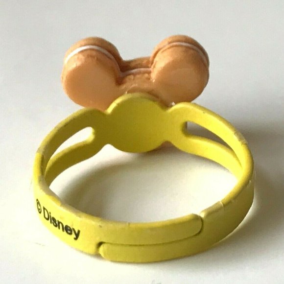 Disney Mickey Mouse Ears Ring Size 5 6 7 Macaroon Snacks Peach Yellow - Picture 6 of 8